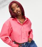 Asyou Cropped Branded Shirt In Pink