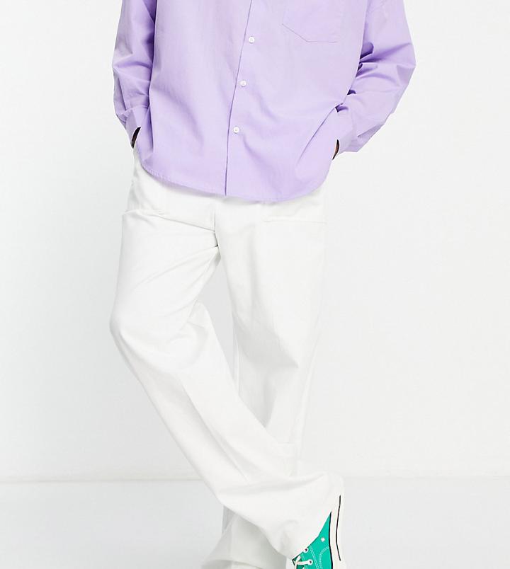 Collusion 90s Baggy Fit Pants In White