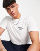 Abercrombie & Fitch Smallscale Address Logo Relaxed Fit T-shirt In White