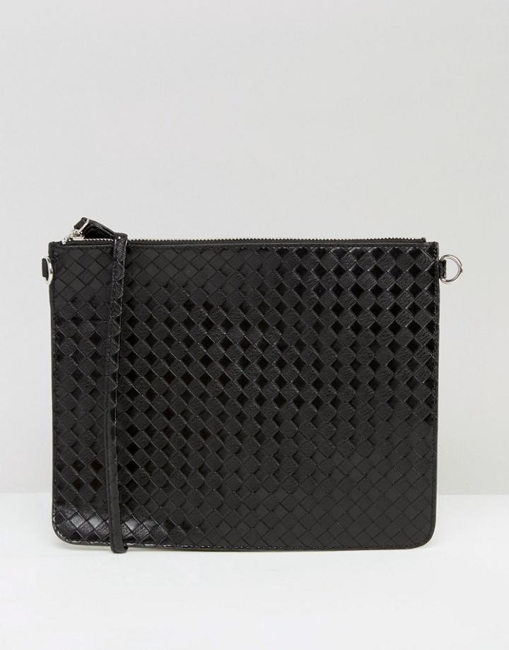 Monki Woven Across Body Bag - Black