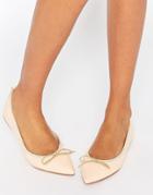 Asos Lulu Pointed Elasticated Ballet - Apricot