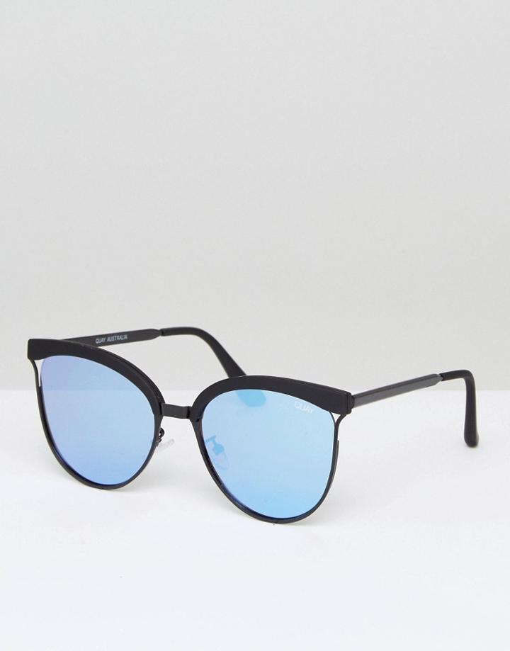 Quay Australia Stardust Cat Eye Sunglasses In Black - Black