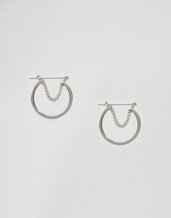 Designb Hoop Earrings - Silver