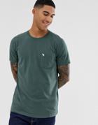 Abercrombie & Fitch Icon Logo Pocket T-shirt In Green