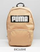 Puma Exclusive To Asos Logo Backpack In Sand - Brown