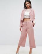 Asos Mix & Match Culotte With Clean Turn Up - Pink