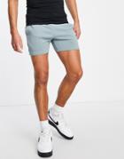 Asos Design Skinny Jersey Shorts In Shorter Length In Gray