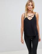 Asos Fuller Bust Cami With Strap Front - Black