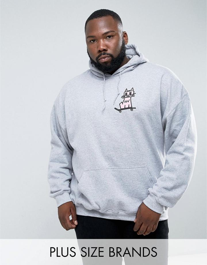 New Love Club Plus Kitty Skatee Hoodie - Gray