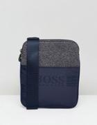 Boss Green By Hugo Boss Mixed Fabric Flight Bag Navy - Navy