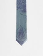 Bolongaro Trevor Sketched Floral Tie In Green