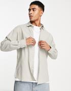 Selected Homme Long Sleeve Shirt In Gray