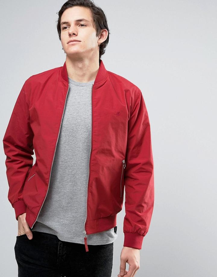 Jack & Jones Originals Bomber Jacket - Red