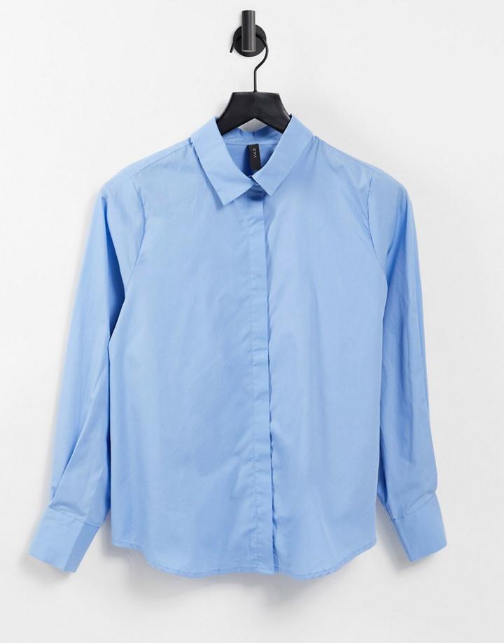 Y.a.s Classic Poplin Shirt In Blue-blues