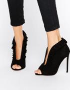 Asos Porter Ruffle Heels - Black