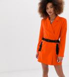 Collusion Blazer Dress With Utility Details-red