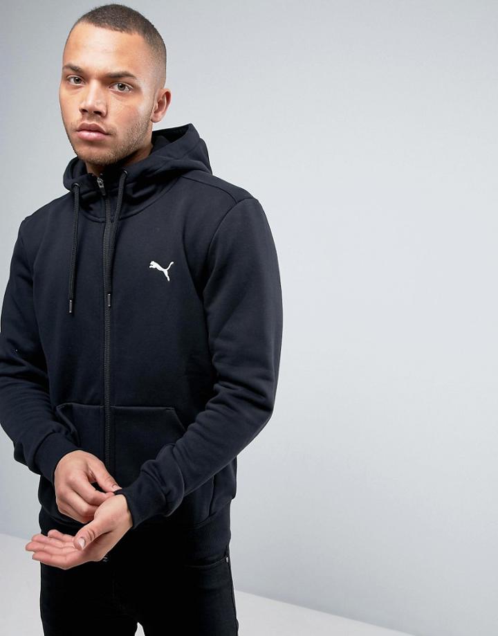 Puma Ess Fullzip Hoodie In Black 838256 01 - Black