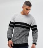 Jacamo Tall Long Sleeve Top With Twist Detail In Gray - Gray
