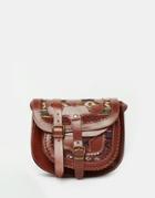 Park Lane Leather Saddle Bag With Blanket Detail