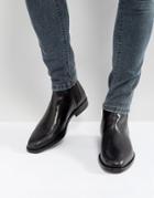 Aldo Vianello Leather Chelsea Boots In Black - Black
