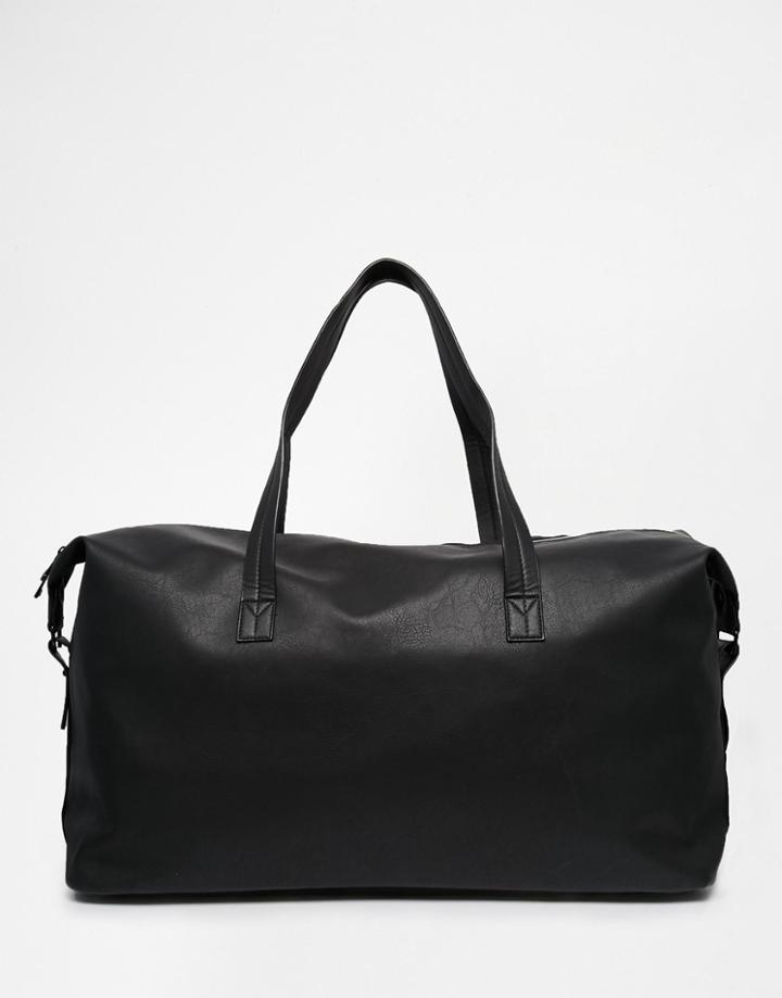 Asos Carryall With Cut And Sew Panel - Black