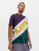 Fila Black Line Rowan Block Logo T-shirt In Purple