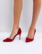 Mango Red Pointed Court Shoe - Pink