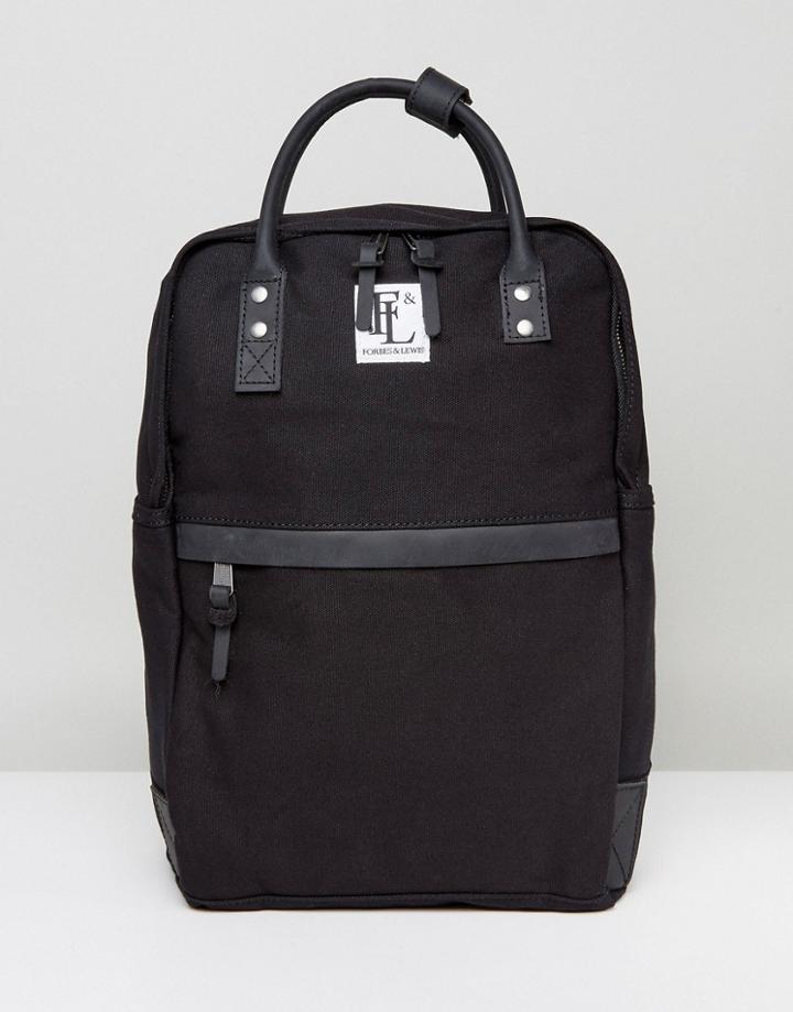 Forbes & Lewis Paddington Backpack In Black - Black