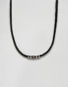 Fred Bennett Black Leather Necklace - Black