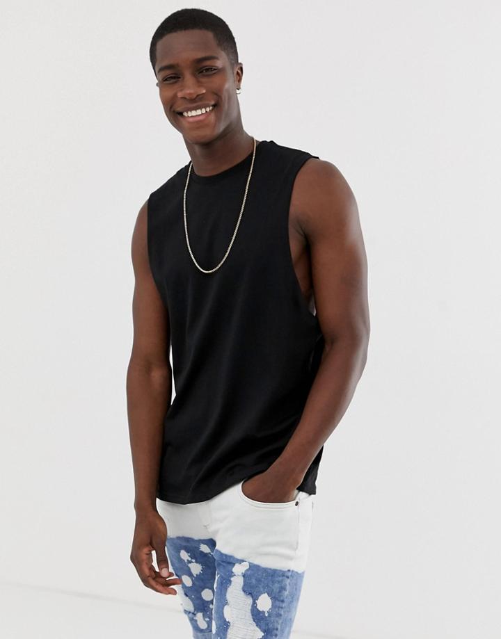Bolongaro Trevor Snake Back Embroidery Tank-black