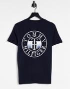 Tommy Hilfiger Degrade Print T-shirt In Navy