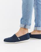 Toms Classic Espadrilles In Navy Canvas - Navy