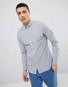 Selected Homme Slim Fit Stripe Seersucker Shirt - Blue