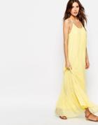 Vila Volumious Maxi Dress - Pale Banana