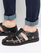 Red Tape Gladiator Sandals In Black