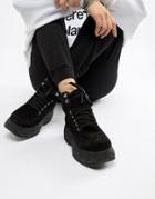 Depp Suede Chunky Sole Hi-top Sneakers - Black