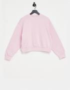 Weekday Amaze Organic Cotton Sweatshirt In Light Pink