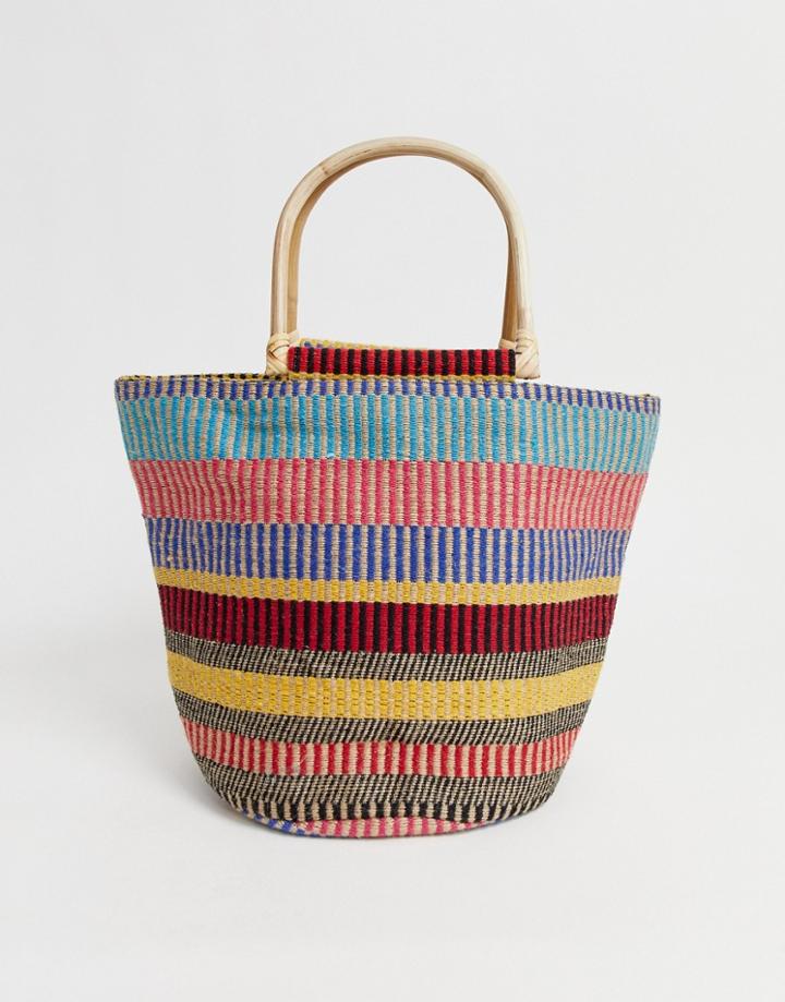 Pieces Stripe Shopper Bag - Multi