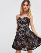 Jessica Wright Sweetheart Neckline Lace Dress - Black