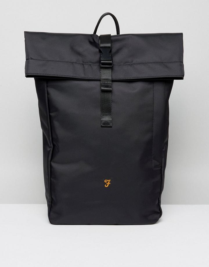 Farah Kanwell Fold Over Backpack - Black