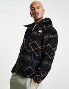 The North Face Campshire Printed Hoodie In Navy