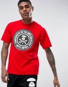 Aape By A Bathing Ape T-shirt With Bone Stamp Logo - Red