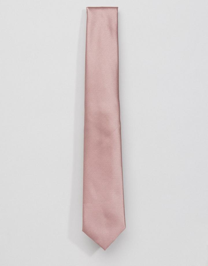 Asos Wedding Tie In Rose Pink - Pink