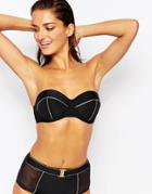 Ann Summers Martini Black & Gold Balcony Bikini Top