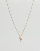 Limited Edition Pink Flamingo Necklace - Gold