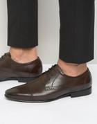 Frank Wright Toe Cap Oxford Shoes In Brown - Brown