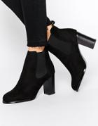 Truffle Collection Seren Heeled Chelsea Boots - Black Micro