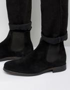 Selected Homme Oliver Suede Chelsea Boot - Black