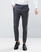 Asos Wedding Slim Suit Pant 100% Wool In Charcoal - Gray
