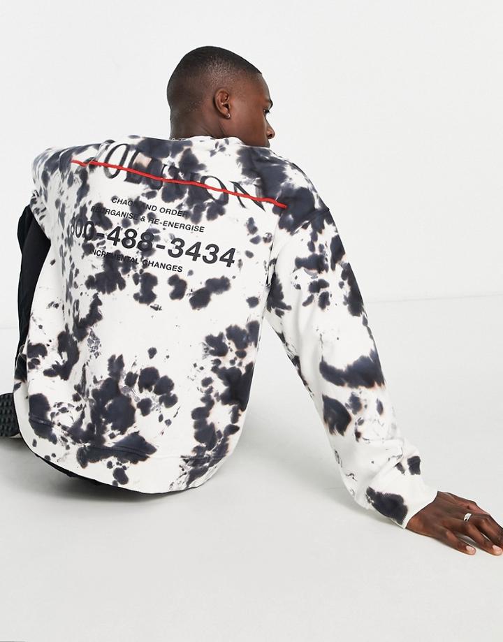 Topman Washed Evolution Tie Dye Sweatshirt-neutral